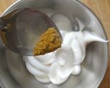 A picture of step 1 of Tandoori mayonnaise sandwich.
