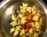 A picture of step 2 of Pumpkin with spinach.