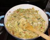 A picture of step 5 of Veggie scrambled eggs.