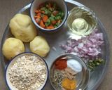 A picture of step 1 of Oats Tikki.