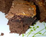 A picture of step 5 of Peanut Butter Chocolate Cake.