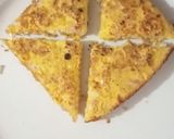A picture of step 4 of Besan bread pizza.