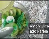 A picture of step 4 of Kiwi lemonade.