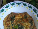 Omelet daun ginseng sambal pete teri medan