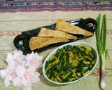 A picture of step 5 of Leek Sabji.