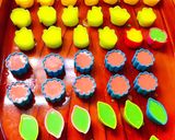 Hình bước làm 1 của món Rau Câu Hoa Mini