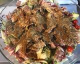Une image de l'étape 5 de Courgettes bicolores à la pancetta corse et tomates cerise.