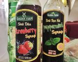 Hình bước làm 1 của món Soda Bạc Hà - Dâu Tây