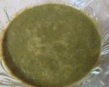 A picture of step 2 of Ramadan preparation Hari chutney.