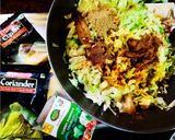 A picture of step 5 of Cabbage peas potato curry.