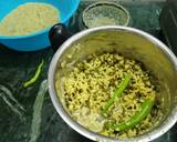 Whole Green Moong,Yellow Moong Daal and Spring Onion Pakoras recipe step 1 photo