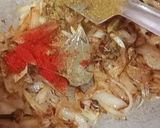 A picture of step 2 of Sindhi Style Bhugga Chawal / Brown Rice.
