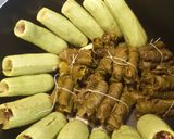 Une image de l'étape 4 de Courgettes et feuilles de vignes farcies.