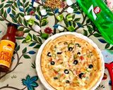 A picture of step 5 of Chicken Fajita Pizza.