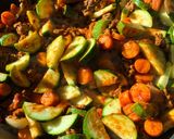 A picture of step 2 of Nacho ‘lasagne’.