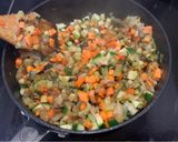 A picture of step 1 of Vegan ragu with lentils sauce base 🌿.