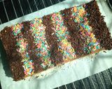 Foto langkah ke 8 dari resep Vanilla Cake (toping) Choco Rainbow.