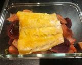 A picture of step 3 of Smoked fish on healty veggies.