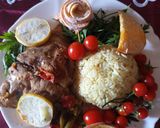 Lecsós 🐟🎏🐟hal-filé🌶️🍅🫑🧅🧄🥗 recept fázis 9 fotója
