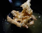 A picture of step 5 of Tempura with chicken corn soup 🌽.