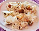 Foto del paso 11 de la receta: Risotto con champiñones, bacon y langostinos
