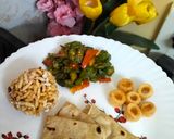 लहसुनी भिंडी की सब्जी और रोटी रेसिपी चरण 9 फोटो