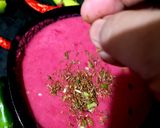 A picture of step 3 of Chuqandar raita /beetroot.