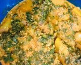 A picture of step 4 of Pumpkin with spinach.