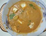 A picture of step 5 of Aloo Paneer Korma.