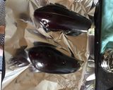 A picture of step 1 of Baingan Bharta/ Aubergine Indian restaurant style.