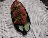 A picture of step 11 of Beetroot Tricolour Steam Dhokla.