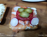 Foto del paso 4 de la receta: Triángulo de crema de queso azul y salmón ahumado