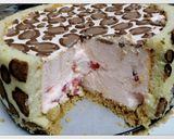 A picture of step 9 of Leopard cheese cake.