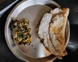 A picture of step 5 of Gongura leaves bhaji (Aabadychi bhaji).