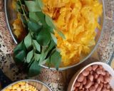A picture of step 1 of Diwali special makka chiwda.