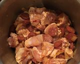 A picture of step 2 of Chicken and chorizo.
