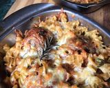 A picture of step 7 of Cheesy Meatball and Pasta bake.