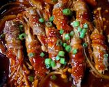 Foto langkah ke 3 dari resep Beef Enoki Roll.