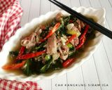 Foto langkah ke 5 dari resep Cah Kangkung Siram Iga.