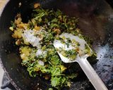 A picture of step 3 of Moringo leaves bhaji.
