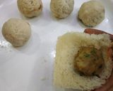 A picture of step 3 of Oil free Bread bonda in a paniyarum pan.