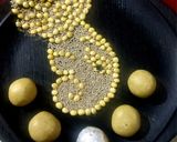 A picture of step 5 of ROSTED CHANA DAL & SESAME SEED LADDU.