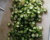 A picture of step 1 of Crispy bhindi.