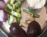 A picture of step 1 of Beetroot kabab.