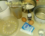 Foto langkah ke 1 dari resep Bolu SKM Kukus (Bolu Susu) #Kisah Kasih Cookpad.