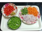 A picture of step 1 of Veg & Oats Khichdi.