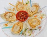 A picture of step 5 of Chinese wonton.
