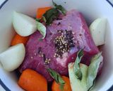 A picture of step 1 of Corned Beef.