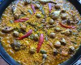 A picture of step 6 of Valencian Paella 🥘.