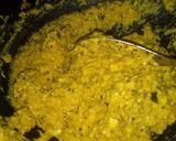 A picture of step 5 of Bhutte ka kees.